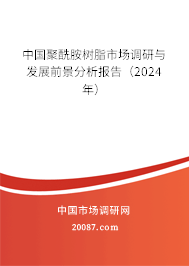 中国聚酰胺树脂市场调研与发展前景分析报告（2024年）