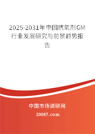 2025-2031年中国抗氧剂GM行业发展研究与前景趋势报告 2025-2031年中国抗氧剂GM行业发展研究与前景趋势报告