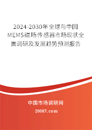 2024-2030年全球与中国MEMS磁场传感器市场现状全面调研及发展趋势预测报告