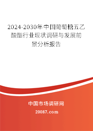 2024-2030年中国葡萄糖五乙酸酯行业现状调研与发展前景分析报告