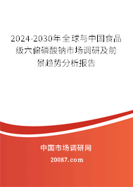 2024-2030年全球与中国食品级六偏磷酸钠市场调研及前景趋势分析报告