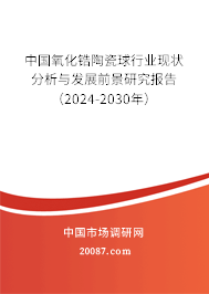 中国氧化锆陶瓷球行业现状分析与发展前景研究报告（2024-2030年）