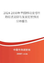 2024-2030年中国移动支付市场现状调研与发展前景预测分析报告