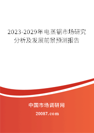 2023-2029年电蒸锅市场研究分析及发展前景预测报告