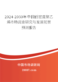 2024-2030年中国低密度聚乙烯市场调查研究与发展前景预测报告