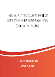 中国电力工程总承包行业发展研究与市场前景预测报告（2024-2030年）