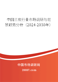 中国兰炭行业市场调研与前景趋势分析（2024-2030年）