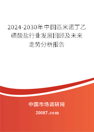 2024-2030年中国匹米诺丁乙磺酸盐行业发展回顾及未来走势分析报告