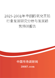 2025-2031年中国四氧化三铅行业发展研究分析与发展趋势预测报告 2025-2031年中国四氧化三铅行业发展研究分析与发展趋势预测报告