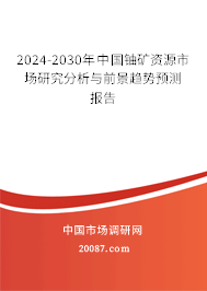 2024-2030年中国铀矿资源市场研究分析与前景趋势预测报告