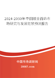 2024-2030年中国镀金首饰市场研究与发展前景预测报告