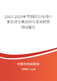 2023-2029年中国高压电机行业现状全面调研与发展趋势预测报告