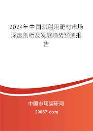 2024年中国溅射用靶材市场深度剖析及发展趋势预测报告