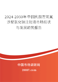 2024-2030年中国乳酸左氧氟沙星氯化钠注射液市场现状与发展趋势报告