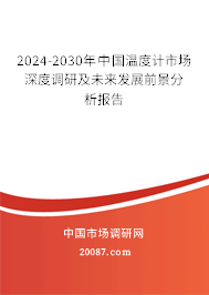 2024-2030年中国温度计市场深度调研及未来发展前景分析报告