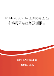 2024-2030年中国细纱机行业市场调研与趋势预测报告