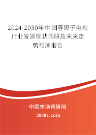 2024-2030年中国等离子电视行业发展现状调研及未来走势预测报告