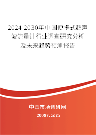 2024-2030年中国便携式超声波流量计行业调查研究分析及未来趋势预测报告