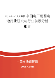 2024-2030年中国电厂用蓄电池行业研究与行业前景分析报告