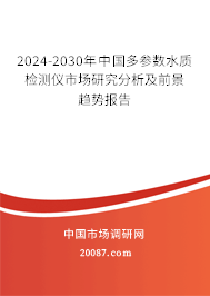 2024-2030年中国多参数水质检测仪市场研究分析及前景趋势报告