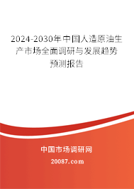 2024-2030年中国人造原油生产市场全面调研与发展趋势预测报告