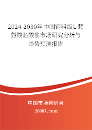 2024-2030年中国饲料级L-赖氨酸盐酸盐市场研究分析与趋势预测报告