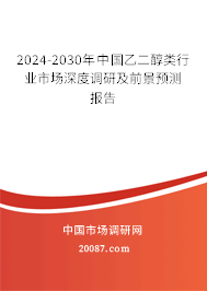 2024-2030年中国乙二醇类行业市场深度调研及前景预测报告