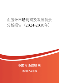 血压计市场调研及发展前景分析报告（2024-2030年）