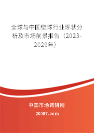 全球与中国壁球行业现状分析及市场前景报告（2023-2029年）