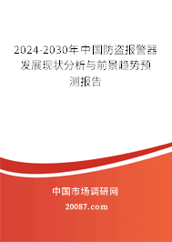 2024-2030年中国防盗报警器发展现状分析与前景趋势预测报告