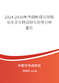 2024-2030年中国粉煤灰硅酸盐水泥市场调研与前景分析报告