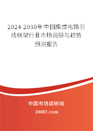 2024-2030年中国集成电路引线框架行业市场调研与趋势预测报告