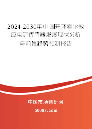 2024-2030年中国开环霍尔效应电流传感器发展现状分析与前景趋势预测报告