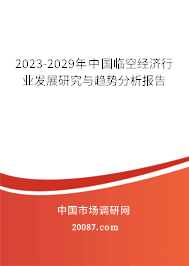 2023-2029年中国临空经济行业发展研究与趋势分析报告