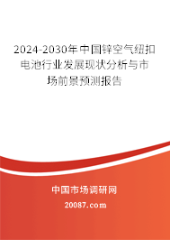 2024-2030年中国锌空气纽扣电池行业发展现状分析与市场前景预测报告