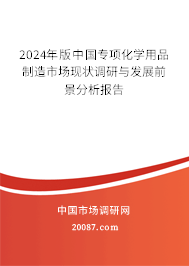 2024年版中国专项化学用品制造市场现状调研与发展前景分析报告