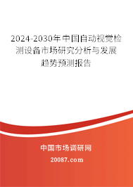 2024-2030年中国自动视觉检测设备市场研究分析与发展趋势预测报告