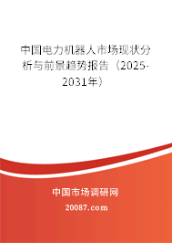 中国电力机器人市场现状分析与前景趋势报告(2025-2031年) 中国电力机器人市场现状分析与前景趋势报告(2025-2031年)