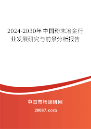 2024-2030年中国粉末冶金行业发展研究与前景分析报告