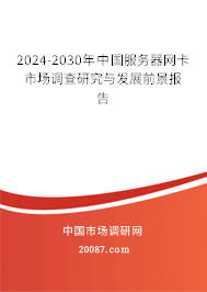 2024-2030年中国服务器网卡市场调查研究与发展前景报告