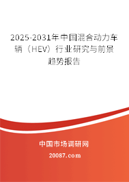 2025-2031年中国混合动力车辆(HEV)行业研究与前景趋势报告 2025-2031年中国混合动力车辆(HEV)行业研究与前景趋势报告