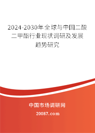 2024-2030年全球与中国二酸二甲酯行业现状调研及发展趋势研究