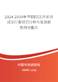 2024-2030年中国高压开关测试仪行业研究分析与发展趋势预测报告