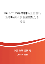 2023-2029年中国高压直管行业市场调研及发展前景分析报告