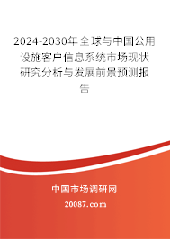 2024-2030年全球与中国公用设施客户信息系统市场现状研究分析与发展前景预测报告