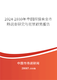 2024-2030年中国焊接合金市场调查研究与前景趋势报告