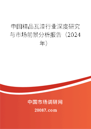 中国精品瓦漆行业深度研究与市场前景分析报告（2024年）