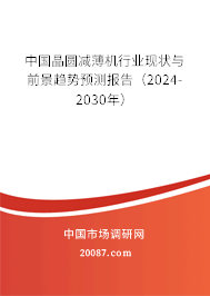 中国晶圆减薄机行业现状与前景趋势预测报告（2024-2030年）