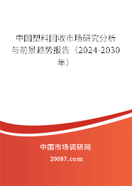 中国塑料回收市场研究分析与前景趋势报告（2024-2030年）