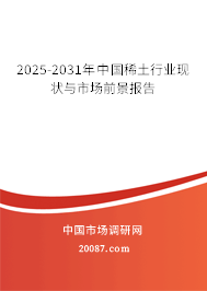 2025-2031年中国稀土行业现状与市场前景报告 2025-2031年中国稀土行业现状与市场前景报告